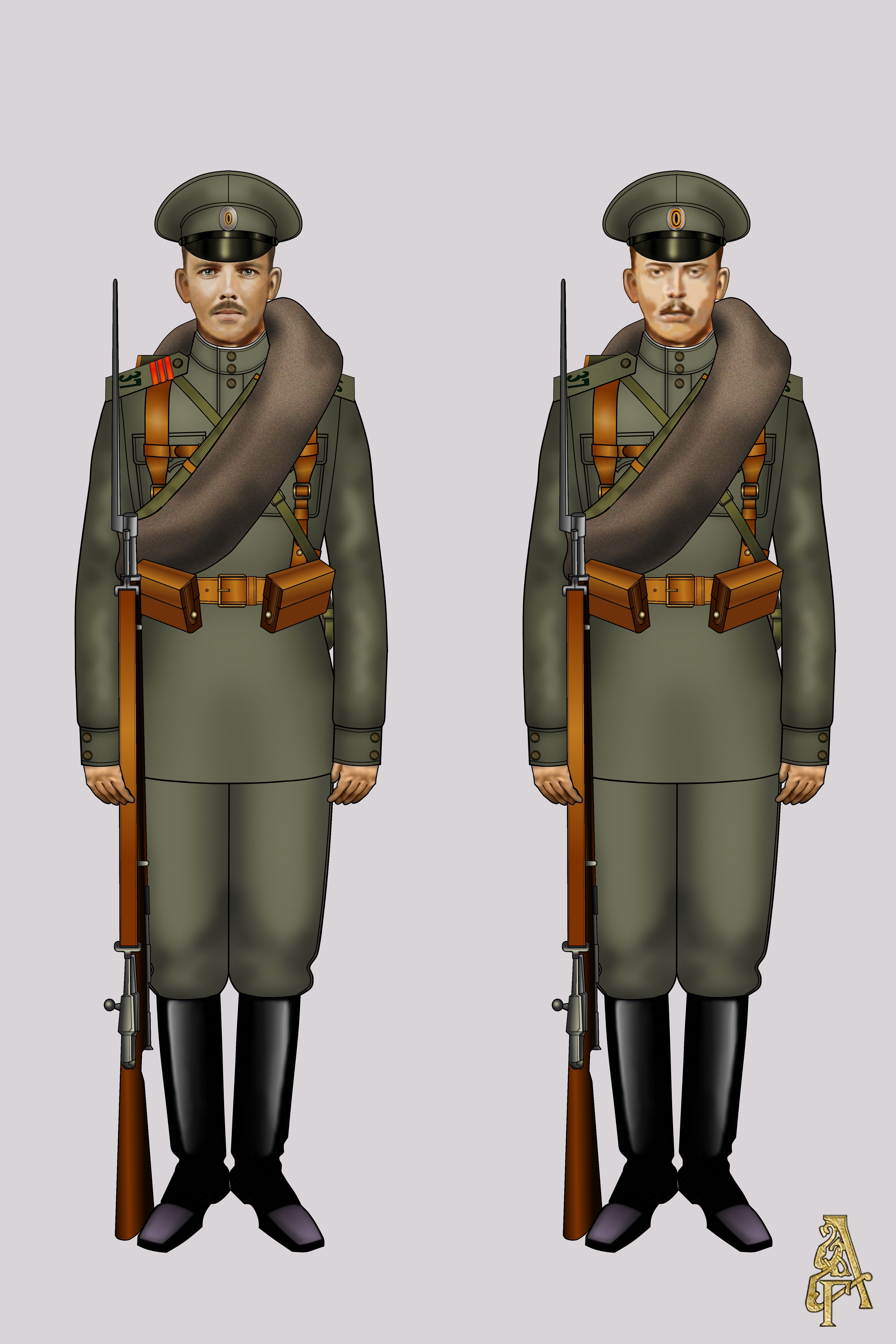 Форма солдата Российской армии 1914