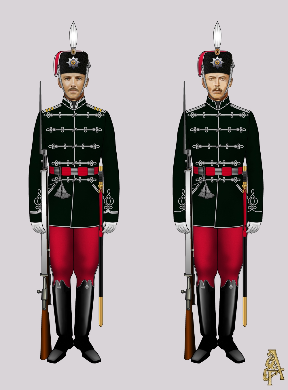Парадная форма Лейб-гвардии Гродненского гусарского полка (рис. 5, 6)