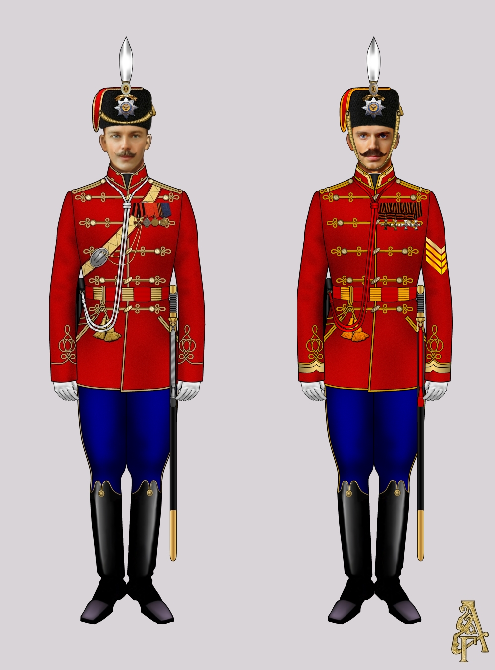 Парадная форма Лейб-гвардии Гусарского полка (рис. 3, 4)