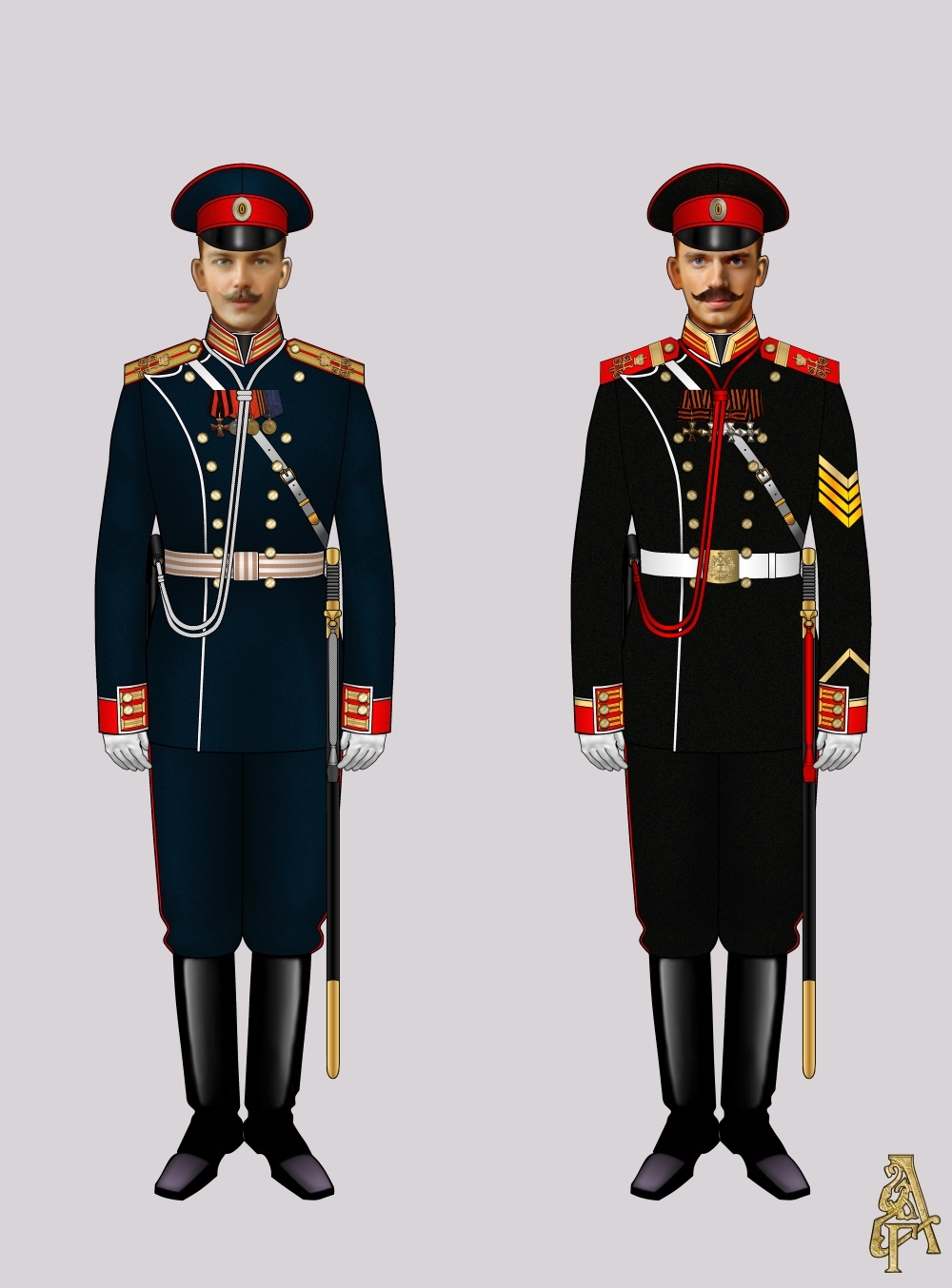 Служебная форма Лейб-Гвардии Преображенского полка (рис. 9, 10)
