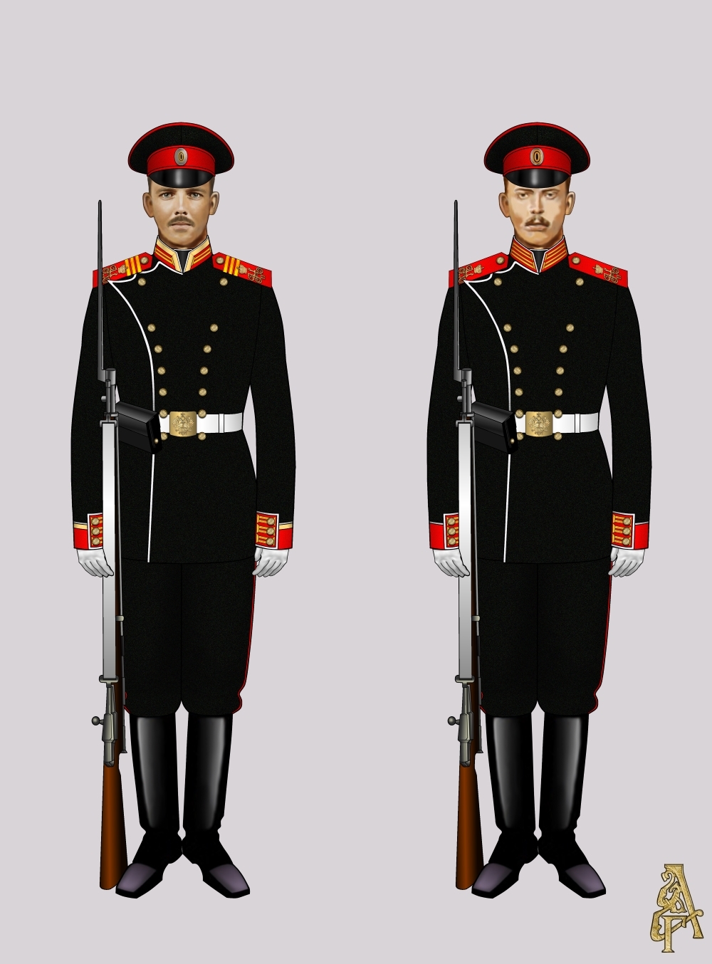 Служебная форма Лейб-Гвардии Преображенского полка (рис. 11, 12)