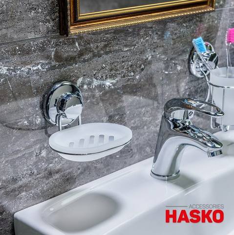 Мыльницы для ванной на вакуумных присосках Hasko