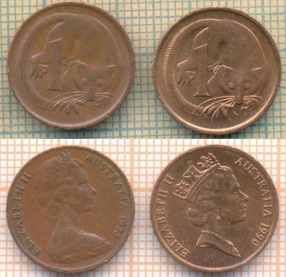 Австралия 1 цент 1973 90 57 10