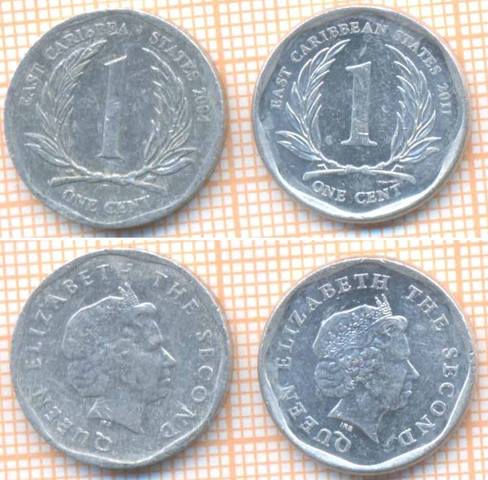 Восточные Карибы 1 цент 2004 11 132 10
