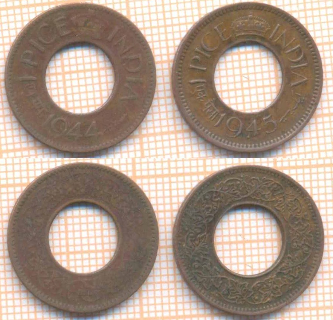 Индия Брит 1 пайс 1944 45 87 50