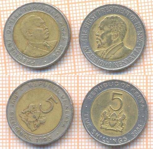 Кения 5 шиллингов 1995 05 137 20