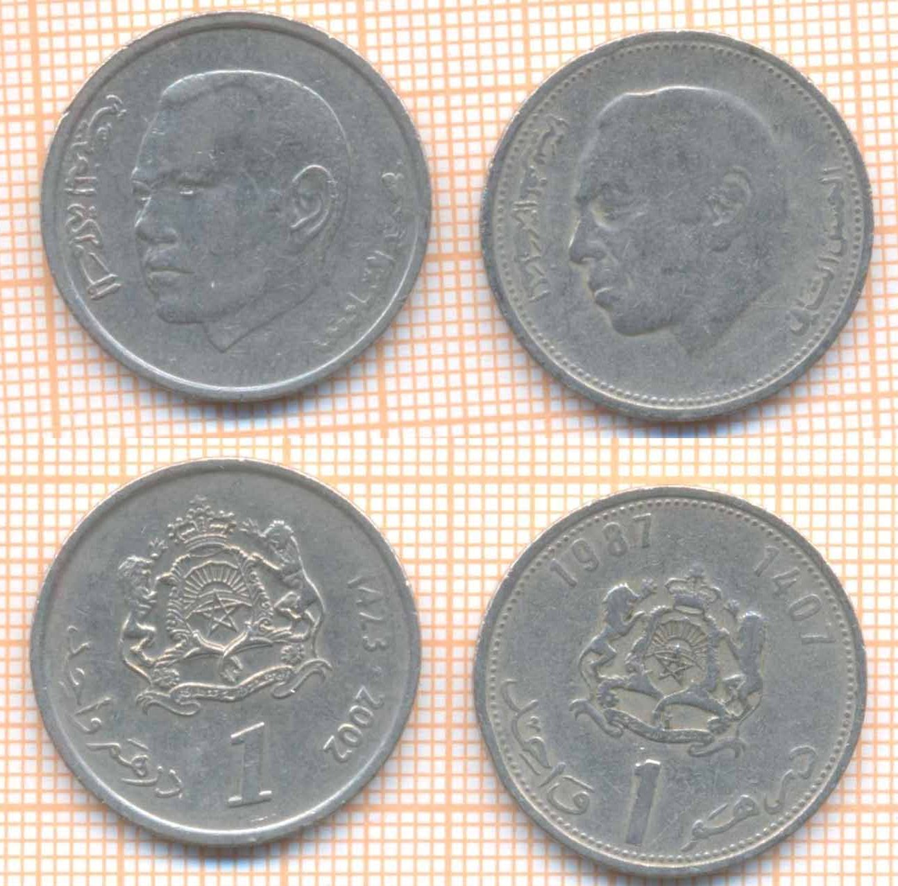 Марокко 1 дирхам 1987 02 158 10