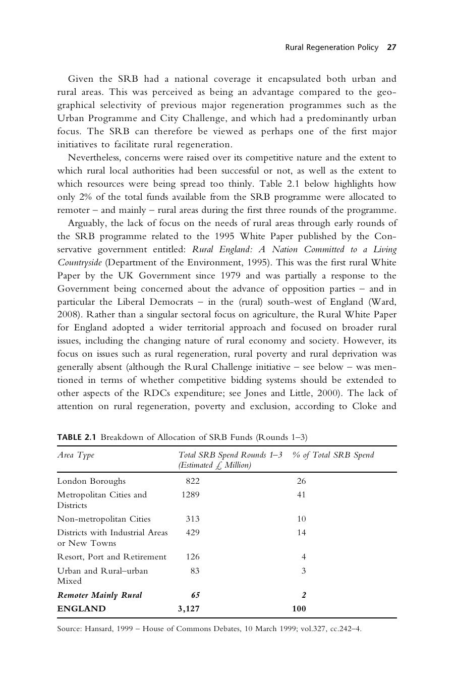 Rural Regeneration in the UK 38