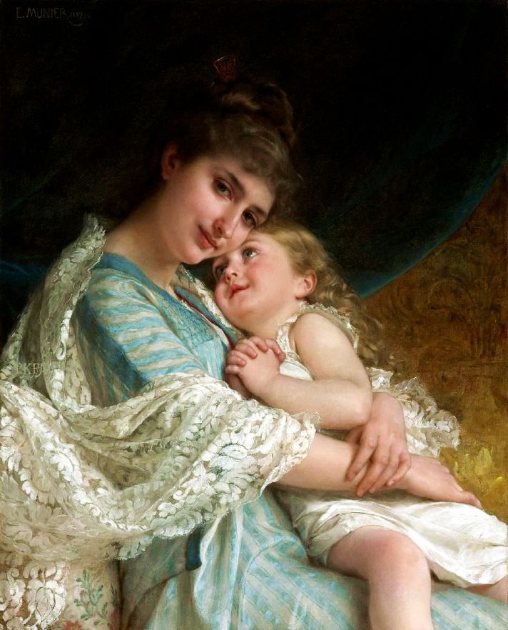 58 Emile Munier (French, 1840-1895) - Нежные объятия