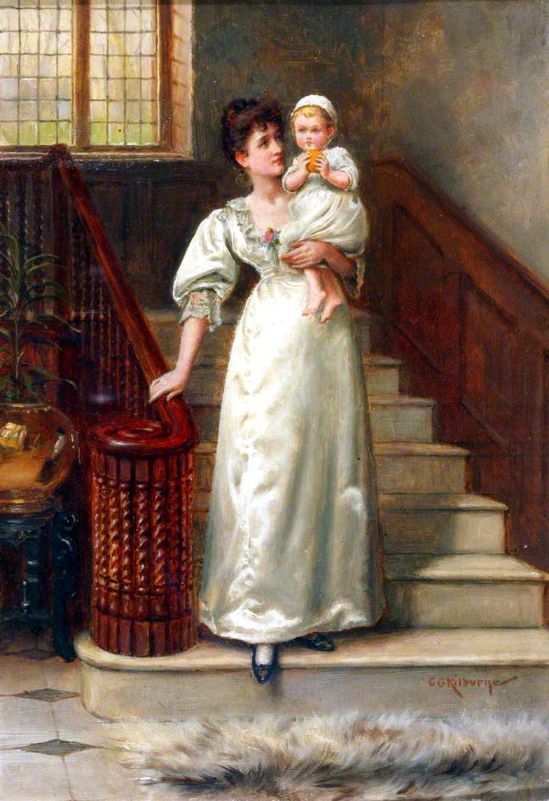 96 George Goodwin Kilburne (1839-1924) - На лестнице