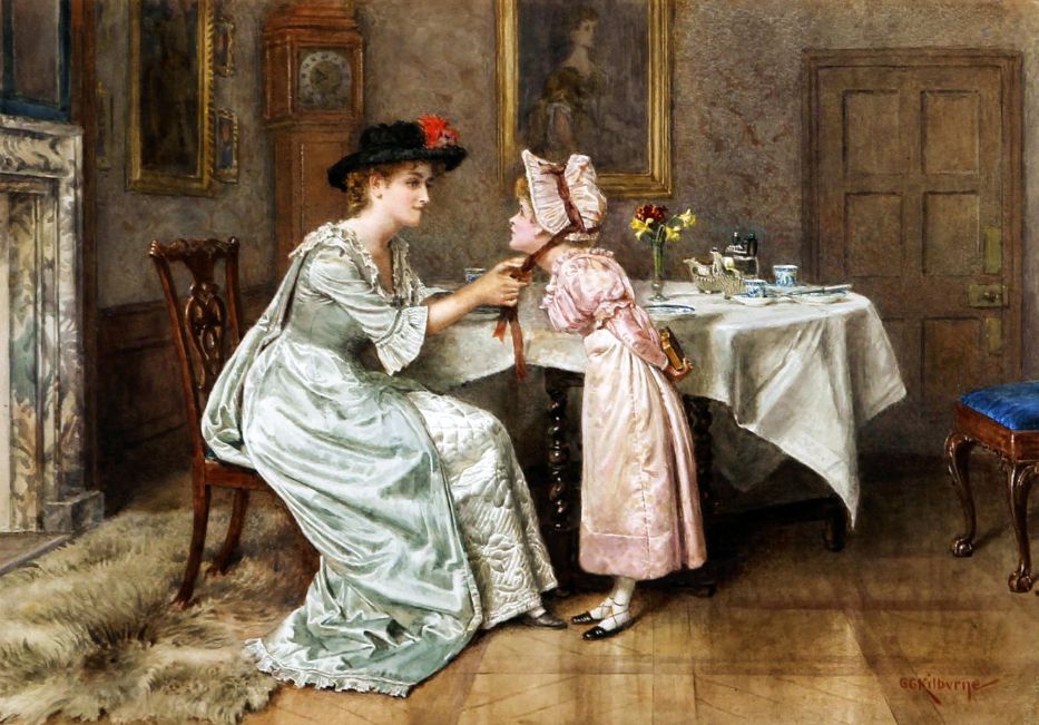 99 George Goodwin Kilburne (British, 1839-1924) - Sunday Morning