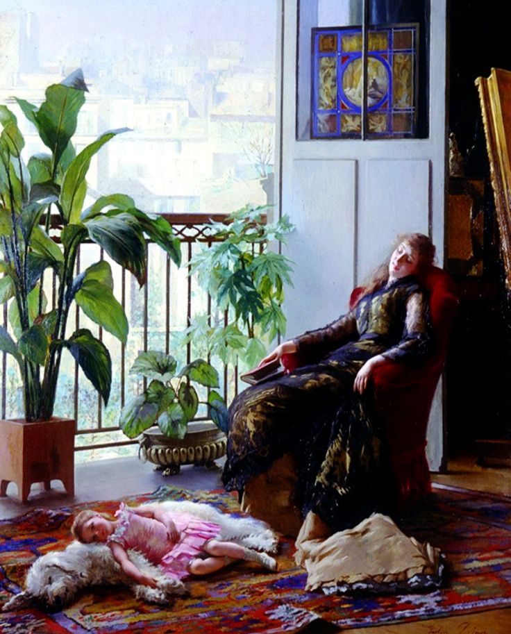 113 Gustave Leonard de Jonghe (1829-1893) - Во второй половине дня