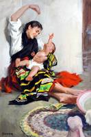 136 JOHN GANNAM (American, 1907-1955) - Материнство и детство - Mother and child