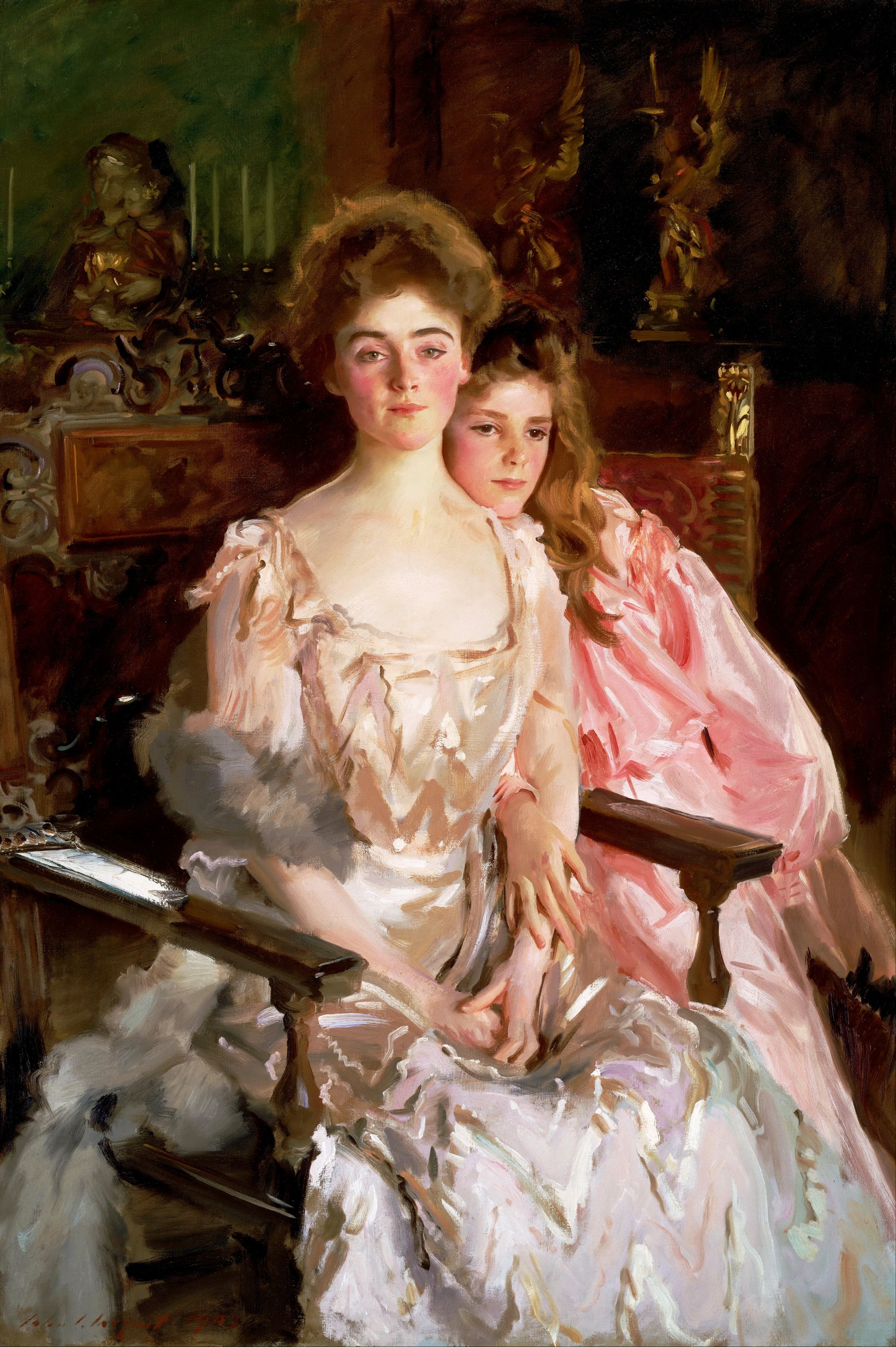 142 John Singer Sargent (1856-1925) - Mrs. Fiske Warren (Gretchen Osgood) and Her Daughter Rachel