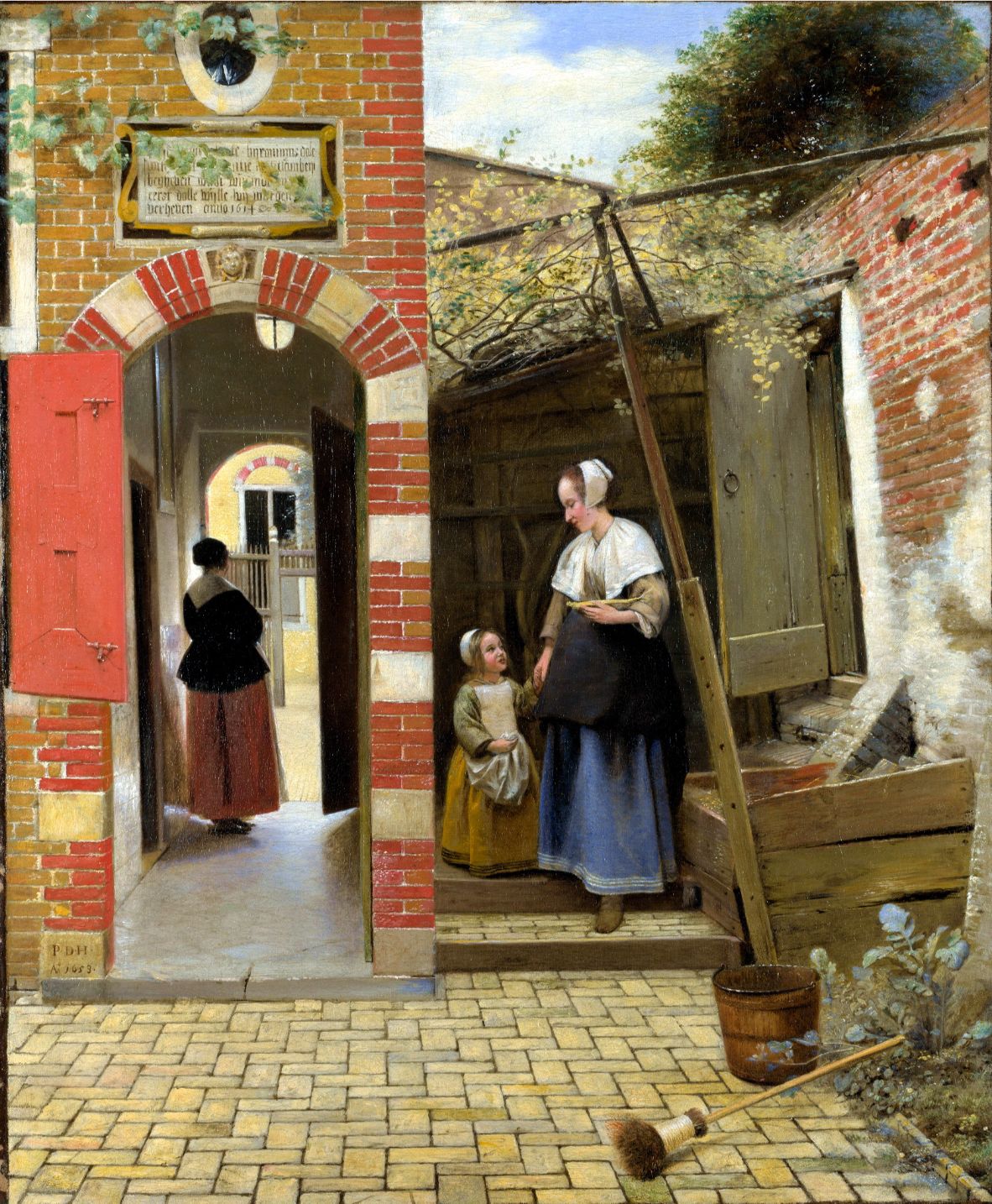 167 Pieter de Hooch - The Courtyard of a House in Delft, 1658