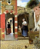 167 Pieter de Hooch - The Courtyard of a House in Delft, 1658