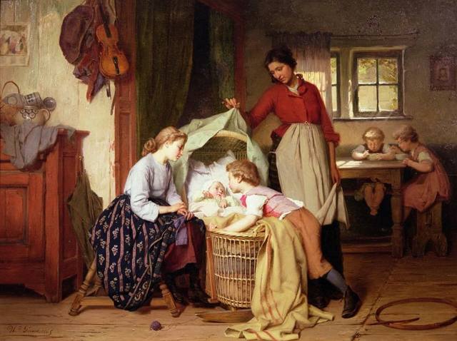 177 Theodore Gerard (1829-1895) - The Newborn Child