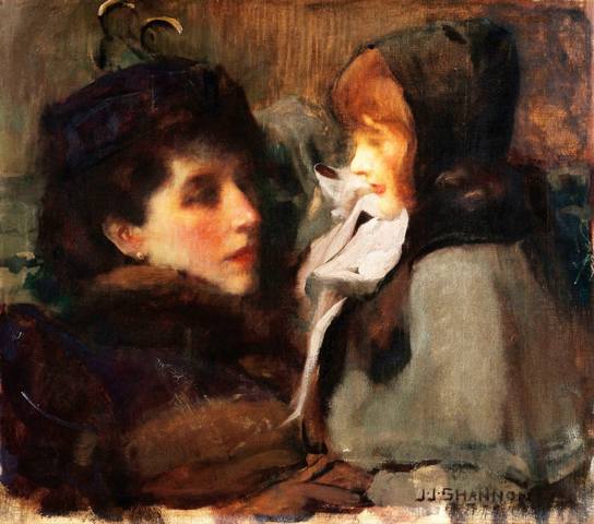 173 Sir James Jebusa Shannon (1862-1923) - THE ARTISTS WIFE AND DAUGHTER