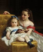 201 William-Adolphe Bouguereau (1825—1905) - Portrait of Eva and Frances Johnston