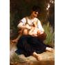 199 William-Adolphe Bouguereau (1825—1905) - Les joies dune mere (jeune fille chatouillant un enfant ) (The Joys of Motherhood (Girl Tickling a Child))