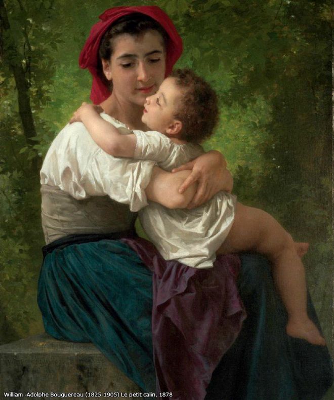 197 William-Adolphe Bouguereau (1825—1905) - le petit calin