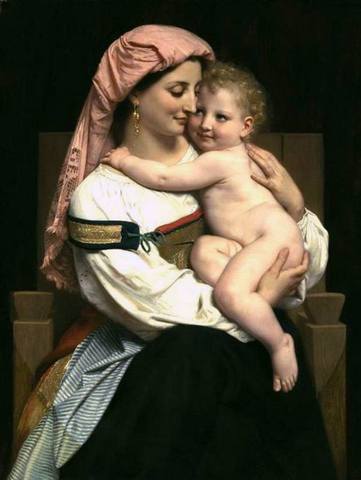 205 William-Adolphe Bouguereau (1825—1905) - Женщина Cervara и ее ребенок , 1861 - Woman of Cervara and Her Child