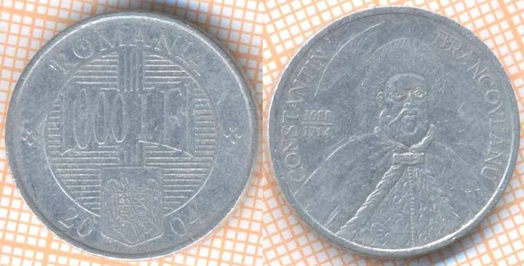 Румыния 1000 леев 2004 8036