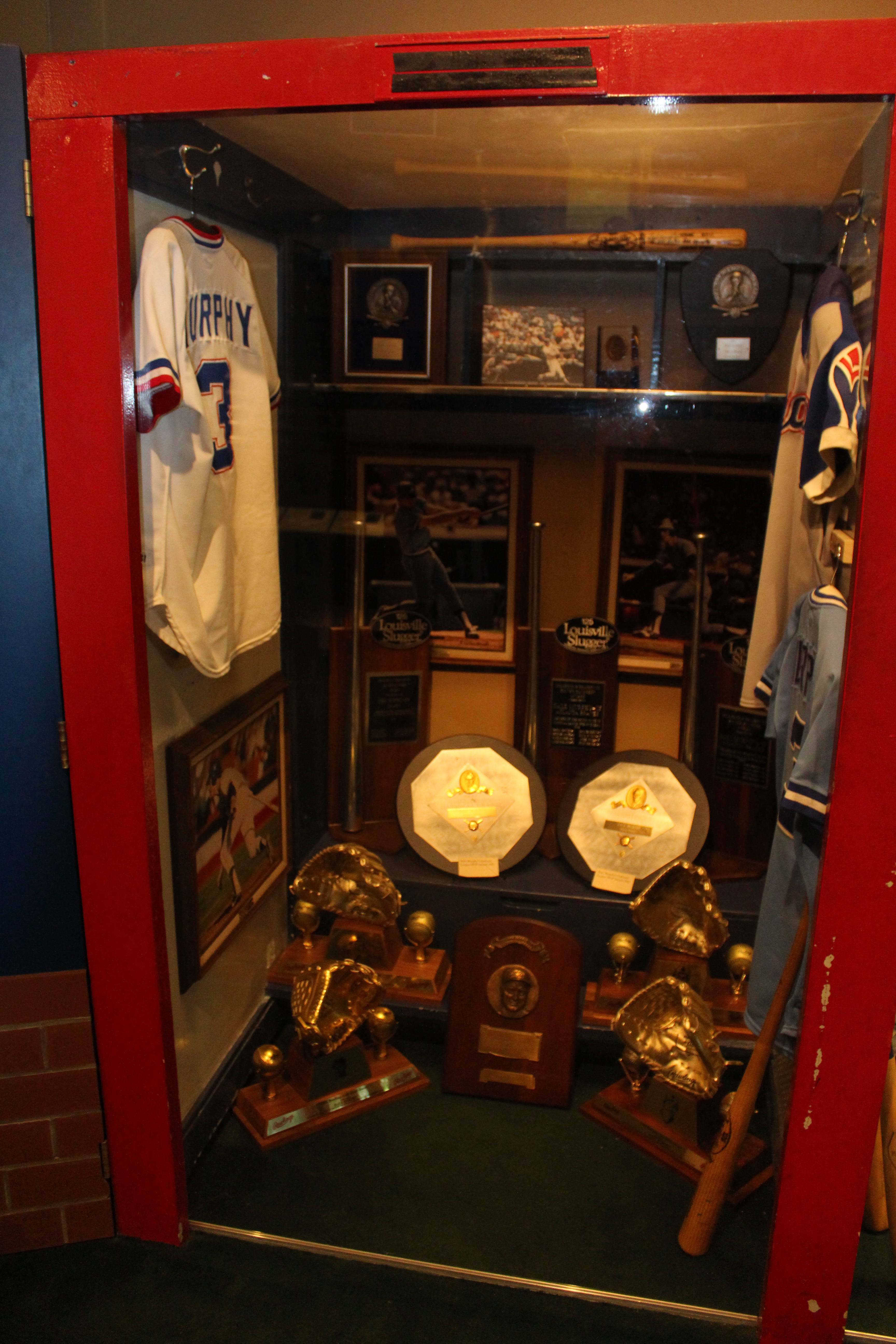 Atlanta - Turner Field: BMHF - Dale Murphy The Ivan Allen, Jr. Braves Museum and Hall of Fame (BMHF) was founded in 1999, to honor various players, managers, coaches, executives, and others who have been a part of the Atlanta Braves professional-baseball franchise during its years in Boston (1871–1952), Milwaukee (1953–1965), and/or Atlanta (1966–present). The Museum and Hall of Fame, named after former Atlanta mayor Ivan Allen, Jr., is located in Turner Field on the northwest side at Aisle 134. Turner Field originally opened as the 85,000-seat Centennial Olympic Stadium in 1996 to serve as the centerpiece of the 1996 Summer Olympics, after which it was converted into a 49,000-seat baseball park. Since 1997 it has served as the home of the Atlanta Braves of Major League Baseball.