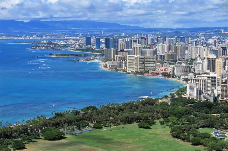 Алмазная голова Гавайев или вулкан Diamond Head Алмазная голова Гавайев или вулкан Diamond Head