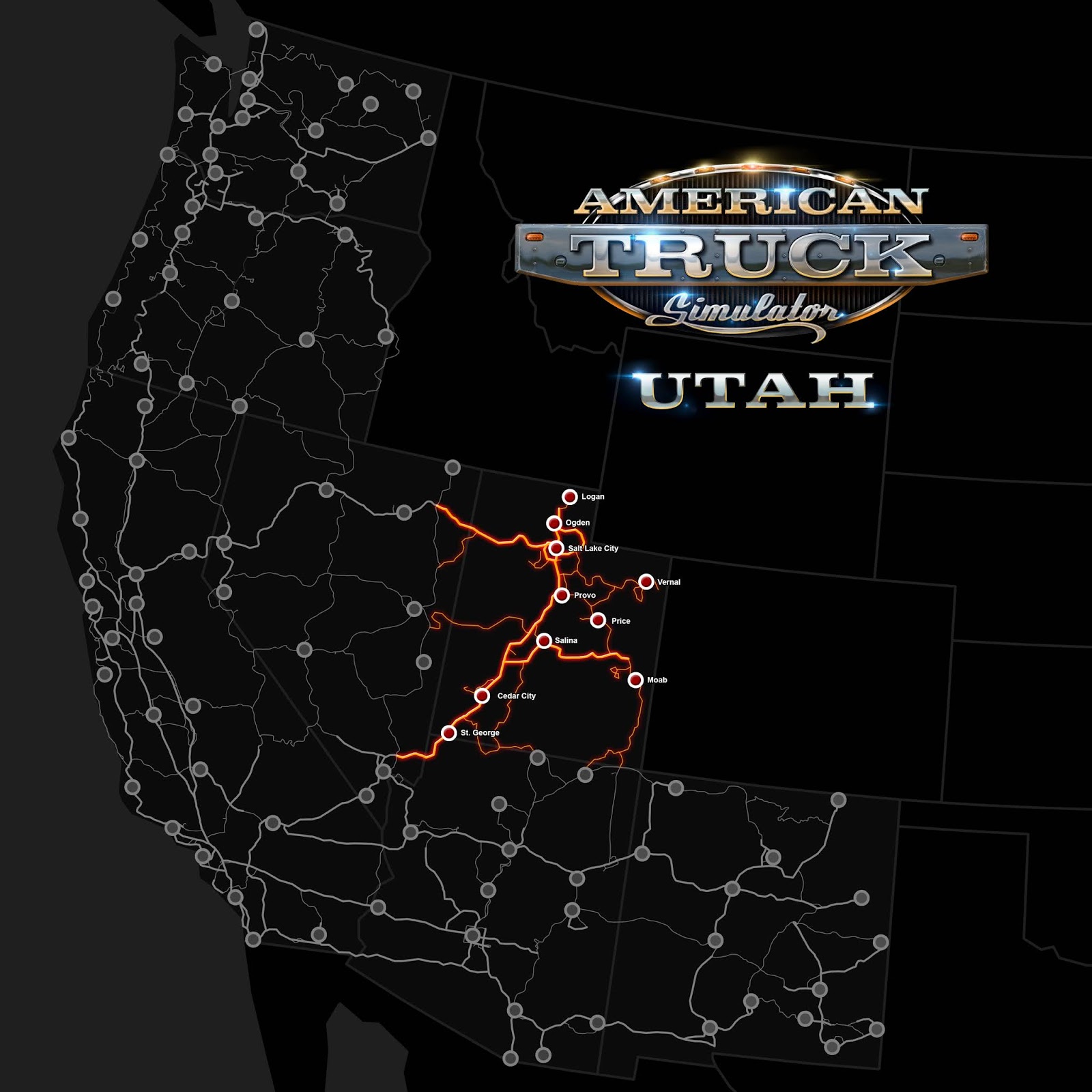 Utah Road map big