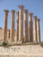 Temple of Artemis, Jerash The Greco-Roman city of Jerash (ancient Gerasa) is one of the most important and best preserved Classical sites in the Near East. The city's major buildings and monuments are in good condition and the huge extent of the site is impressive. Restoration and reconstruction of important elements has continued throughout the 20th century and today the ancient ruined city sits immediately alongside the thriving modern town of Jerash. The sprawling site is dominated by it's more significant remains, which include the seemingly numerous columns of the main colonnaded street and oval forum, along with two fine amphitheatres, several temples and imposing triumphal arches. For more information see below:- en.wikipedia.org/wiki/Jerash
