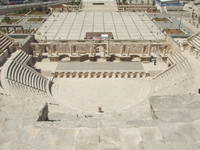 Amphitheatre, Amman Amman's city centre may have a modern feel today but is actually one of the oldest continuously inhabited cities in the World, with evidence of its classical past (as the ancient city of Philadelphia) still visible in certain areas. The most important remaining monument of the city's classical past is the stunning Roman amphitheatre. The theatre was built the reign of Antonius Pius (138-161 AD) and could seat up to 6,000 people. Built into the hillside, it was oriented north to keep the fierce sun off the spectators.