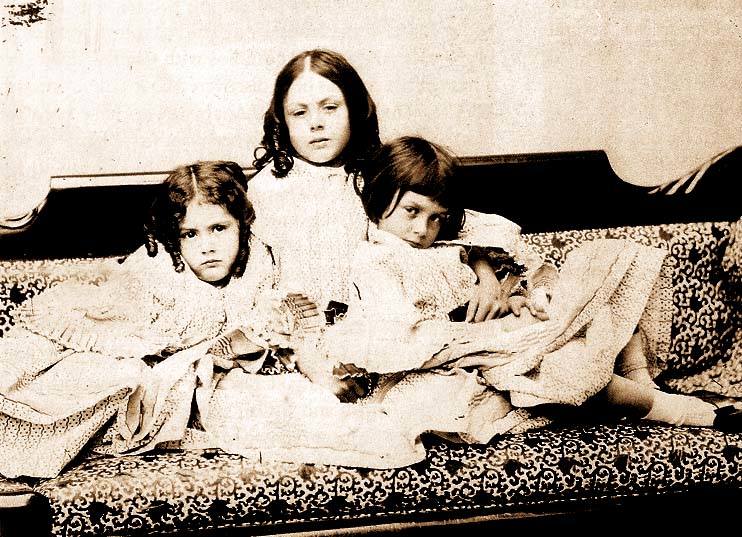 Alice Liddell with sisters