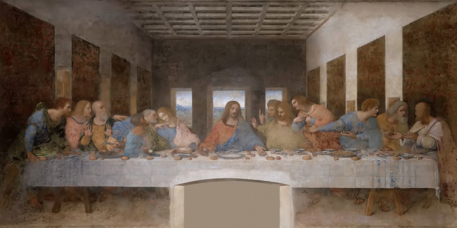 тайная маленький размер от Лемурия The Last Supper Leonardo Da Vinci High Resolution size 32x16