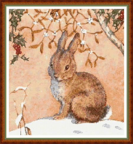 free-christmas-bunny-framed