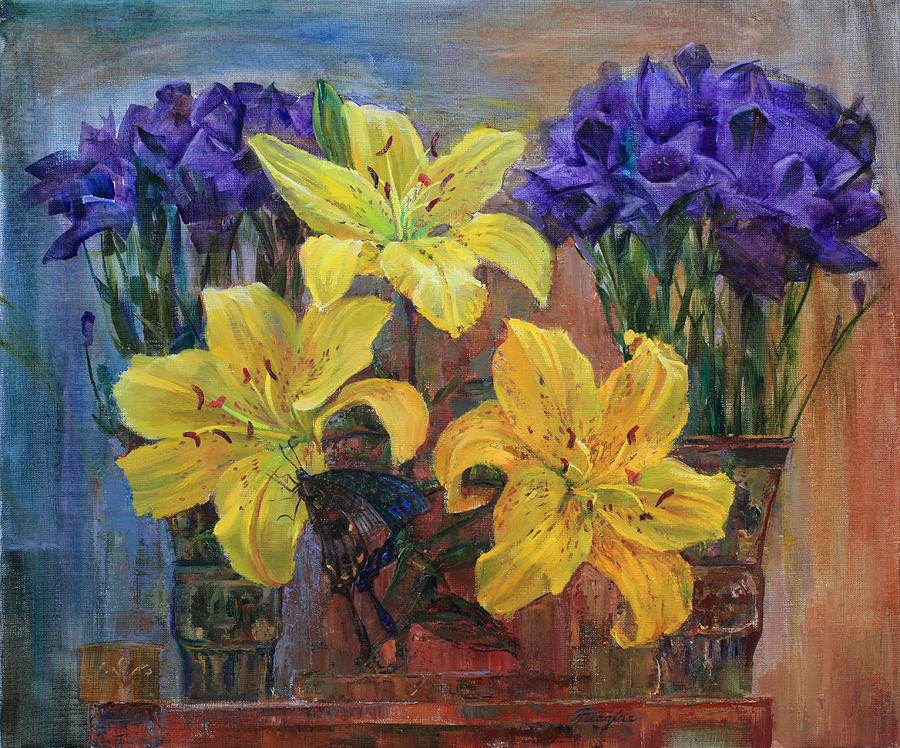 bouquet-yellow-lilies-galina-gladkaya