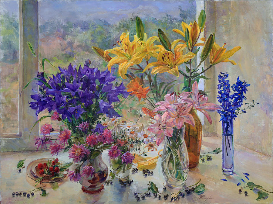 bouquet-of-yellow-lilies-galina-gladkaya