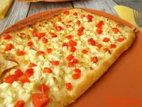 Пирог тонкий открытый "Пламенный" (Flammkuchen)