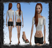 satin shorts sweater