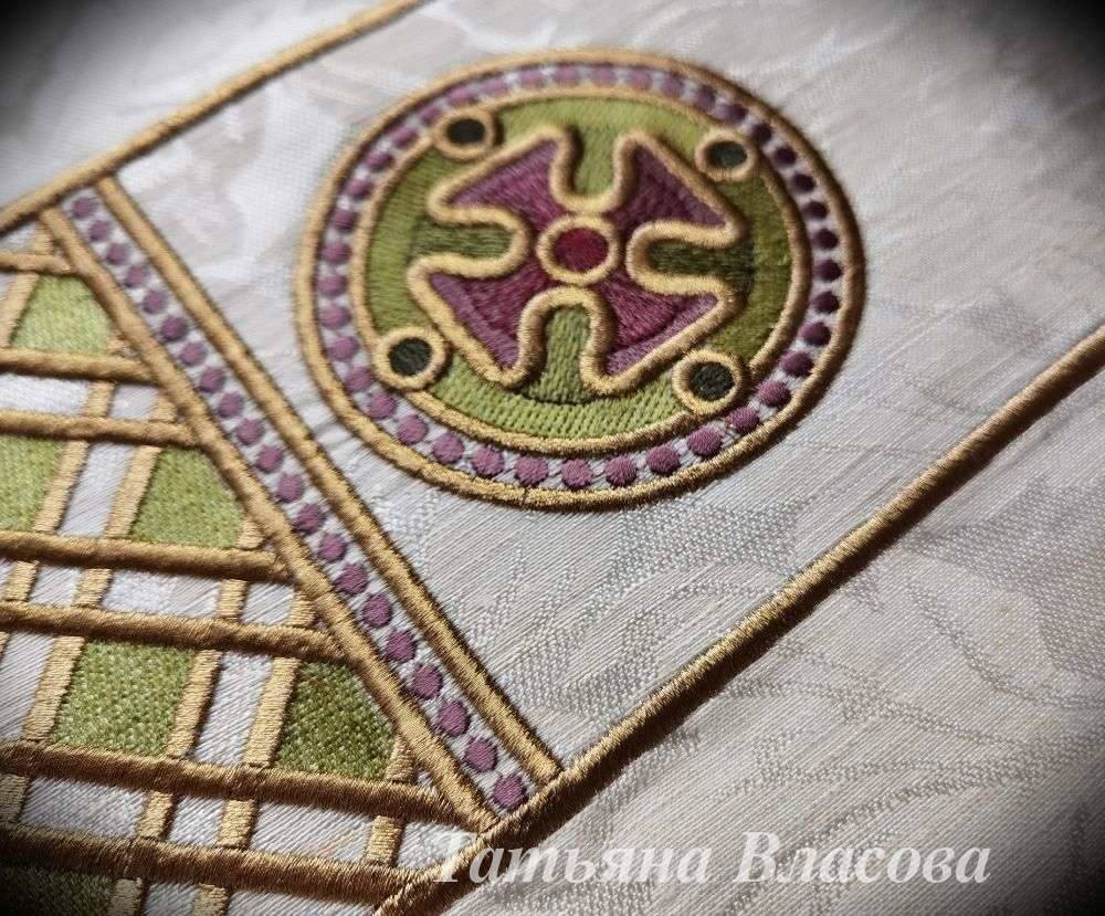 embroidered cross