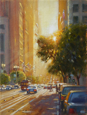 PoPinLin CityTwilightSF 12x9 oiloncanvas PoPinLin CityTwilightSF 12x9 oiloncanvas