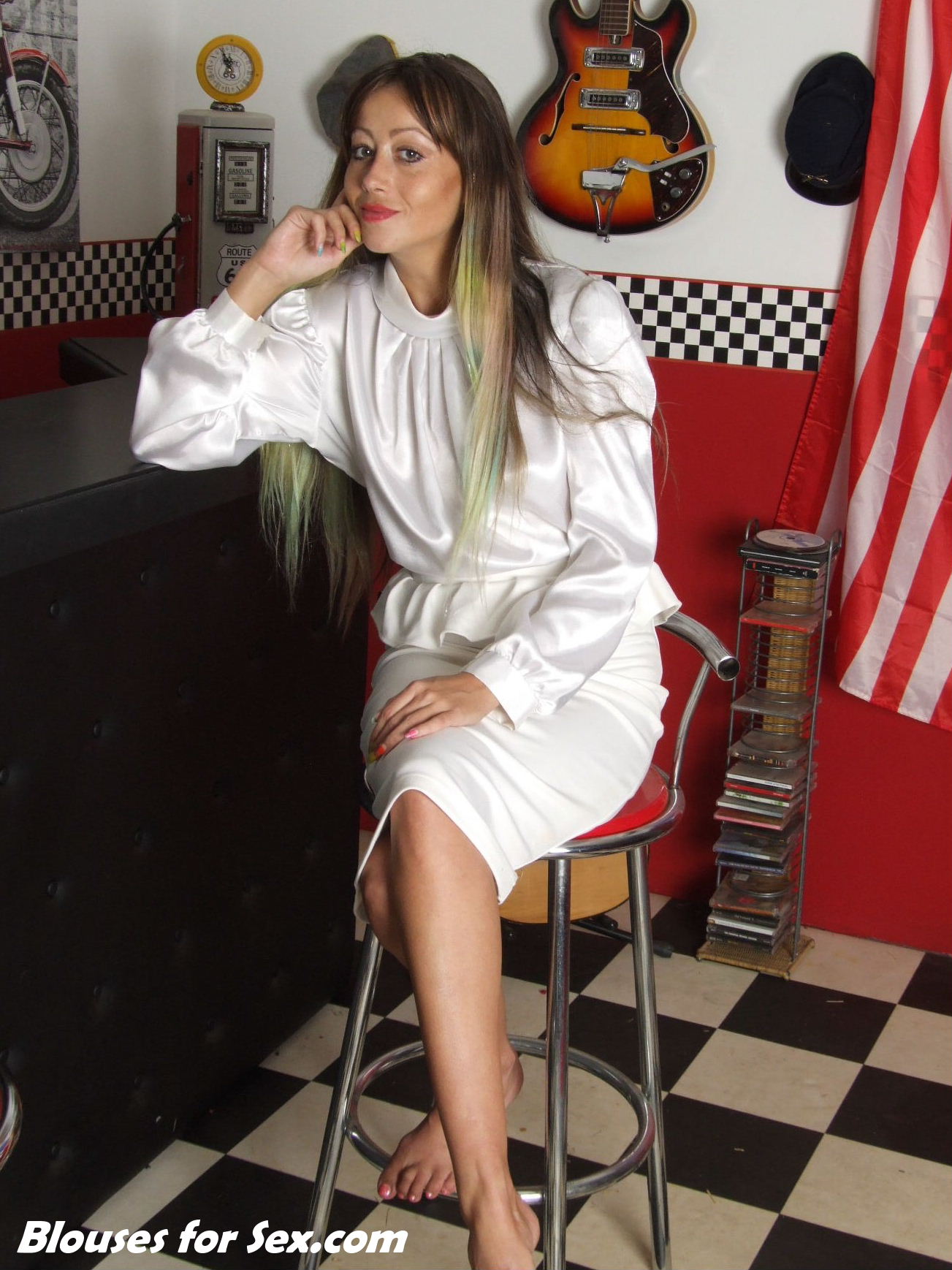 White Satin Babe