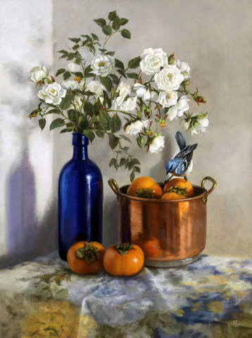 Persimmons and Visitor