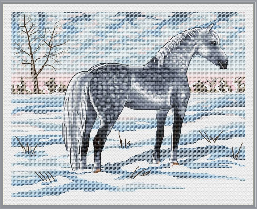 лошадка зима