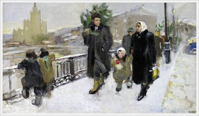 Екатерина Николаевна Тараканова (Россия, 1932) «Перед Новым годом» 1951 Екатерина Николаевна Тараканова (Россия, 1932) «Перед Новым годом» 1951