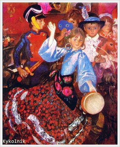 Ольга Борисовна Богаевская (Россия, 1915 - 2000) «Детский праздник» 1980 Ольга Борисовна Богаевская (Россия, 1915 - 2000) «Детский праздник» 1980