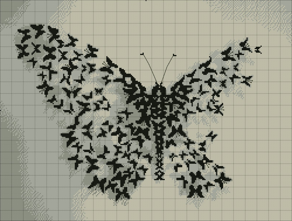 Жаккард бабочки 200-1