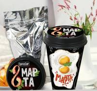 кофе в стакане 8МАРТА