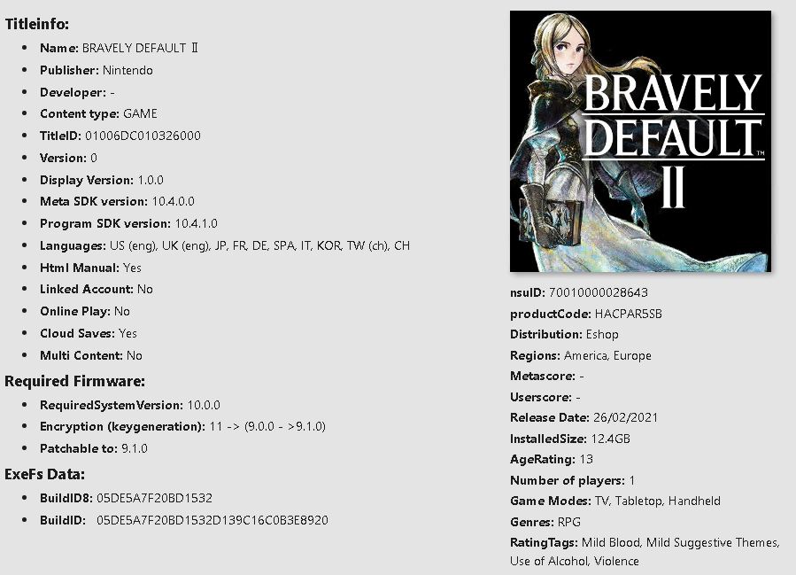 Bravely Default II Switch NSP XCI Download