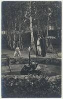 foto, Olev ja Jaan Kukk, park, purskkaev, Venemaa, Zeja, u 1914, foto A. Kukk